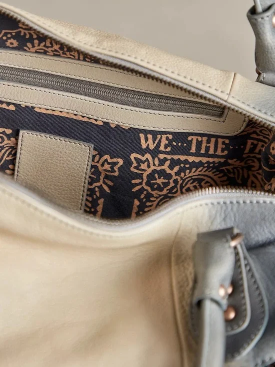 Free People We The Free Ombre Emerson Tote Bag Italian Straw Ombre NEW! Sold Out - Picture 5 of 5